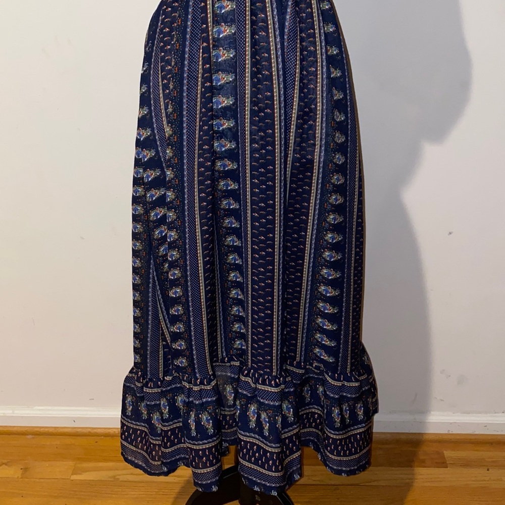Bohemian Floral Maxi Boho V-Neck Boutique Dress Size Small - Picture 6 of 8